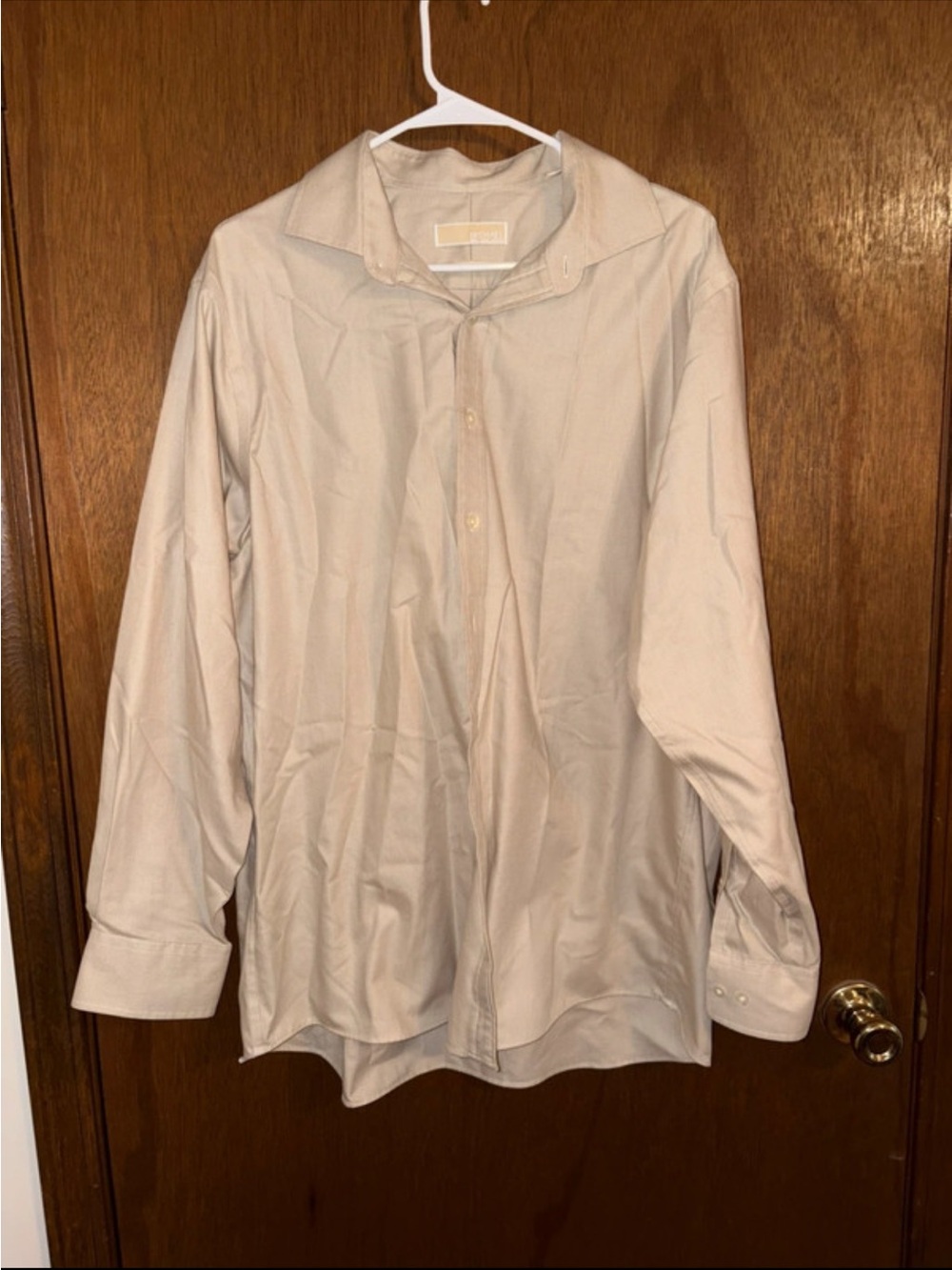 MICHAEL Michael Kors Light Beige Button-Up Shirt Jacket